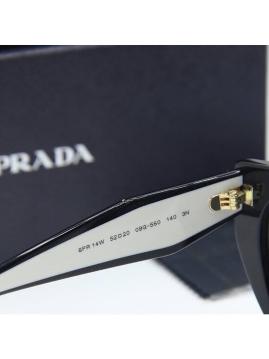 Prada PR14WS 09Q5S0 Cat Eye Sunglasses – Black Talc\\Grey main image 6
